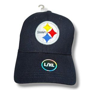 Pittsburgh Steelers NFL Team Apparel Hat Cap Fitted L/XL Black NEW